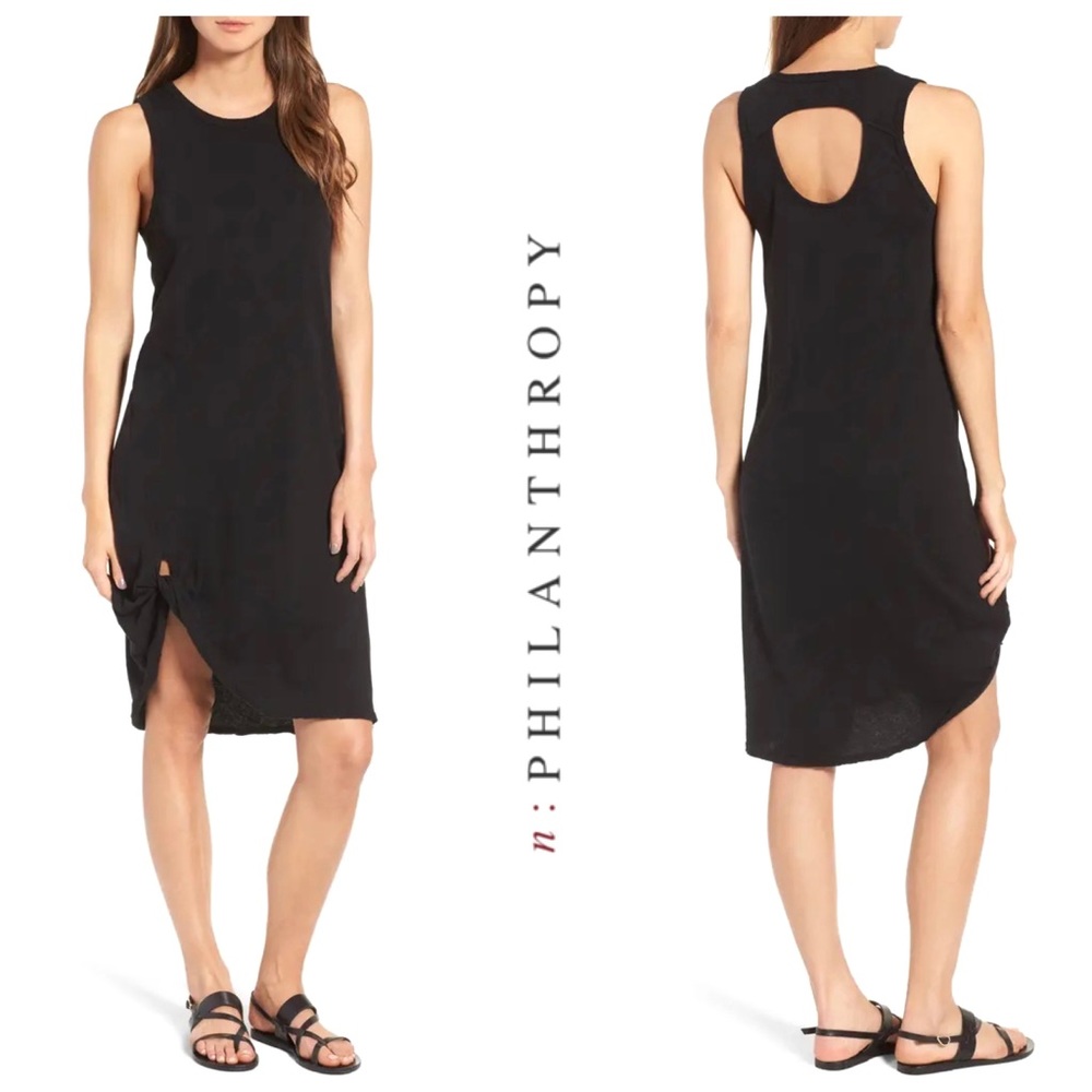NWT N:Philanthropy Black Cat “Boo” Tank Dress - Picture 2 of 11